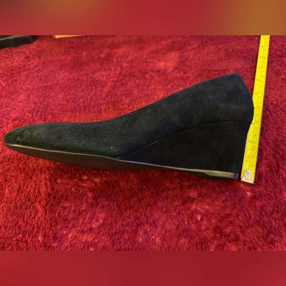 Genuine leather brand new black suede leatherwedge shoes - Picture 12 of 15